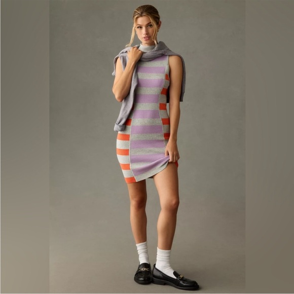 NWT Anthropologie Daily Practice Sleeveless Mock-Neck Sweater Dress - Size L - Picture 1 of 11